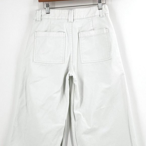 WeWoreWhat Womens Wide Leg High Rise Jeans Size 28 Denim Icy White 100% Cotton - Picture 5 of 10